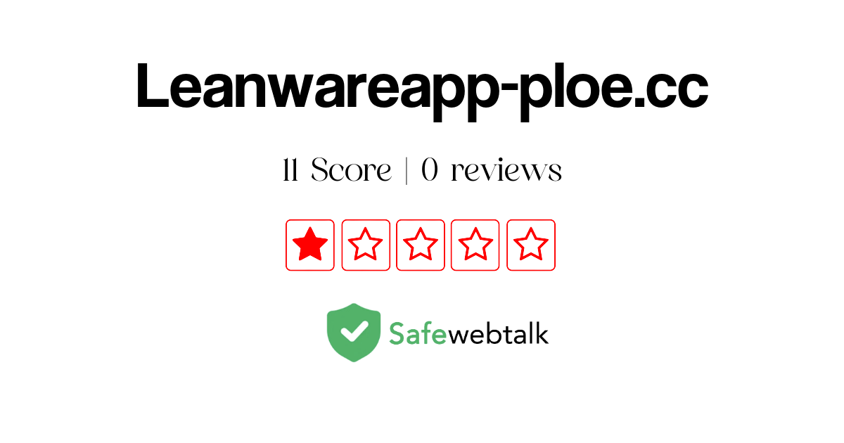 Leanwareapp Ploe Cc Review Legit Or Scam Suspicious Website