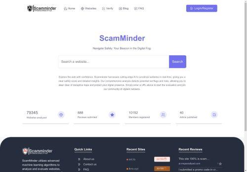 scamminder.com Reviews & Scam