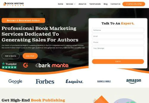 bookwritingpioneer.com Reviews & Scam