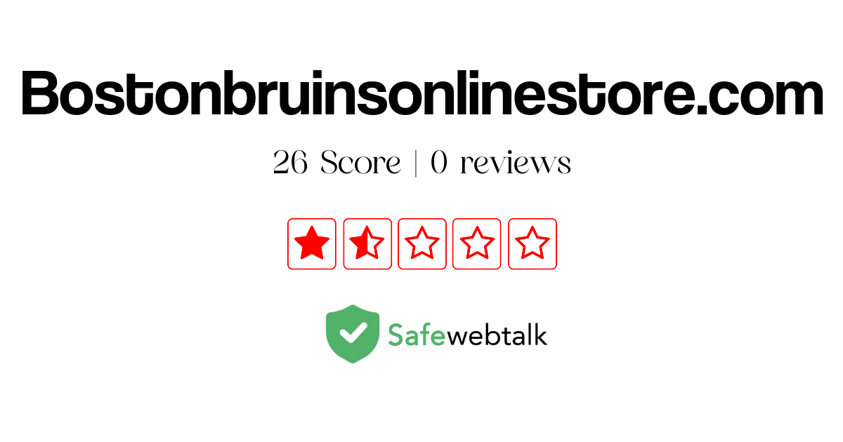 Bostonbruinsonlinestore.com Review: Legit or Scam [Medium Secure Website]